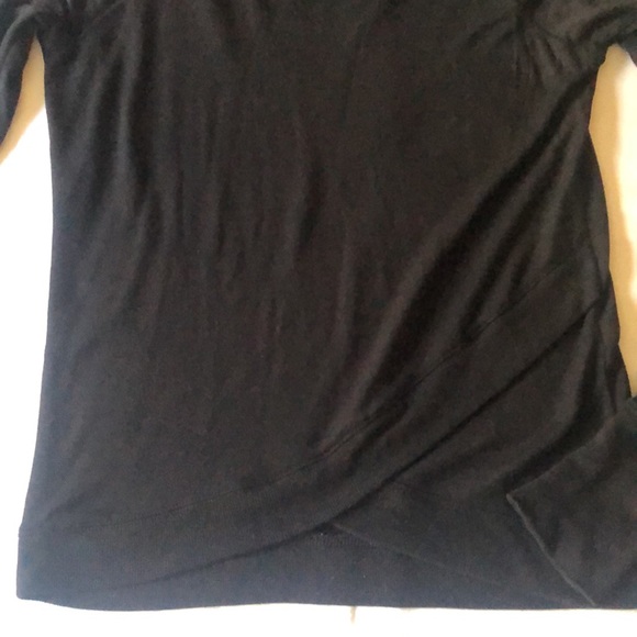 Athleta black criss cross hem sweatshirt sweater lightweight women’s size XXS - Picture 7 of 8